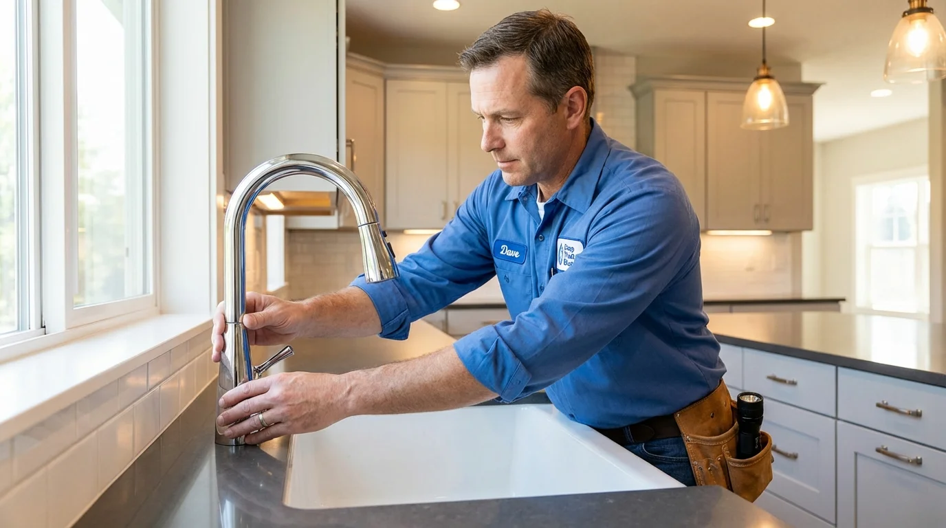 Kitchen faucet installation by Johns Plumbing LLC in Largo