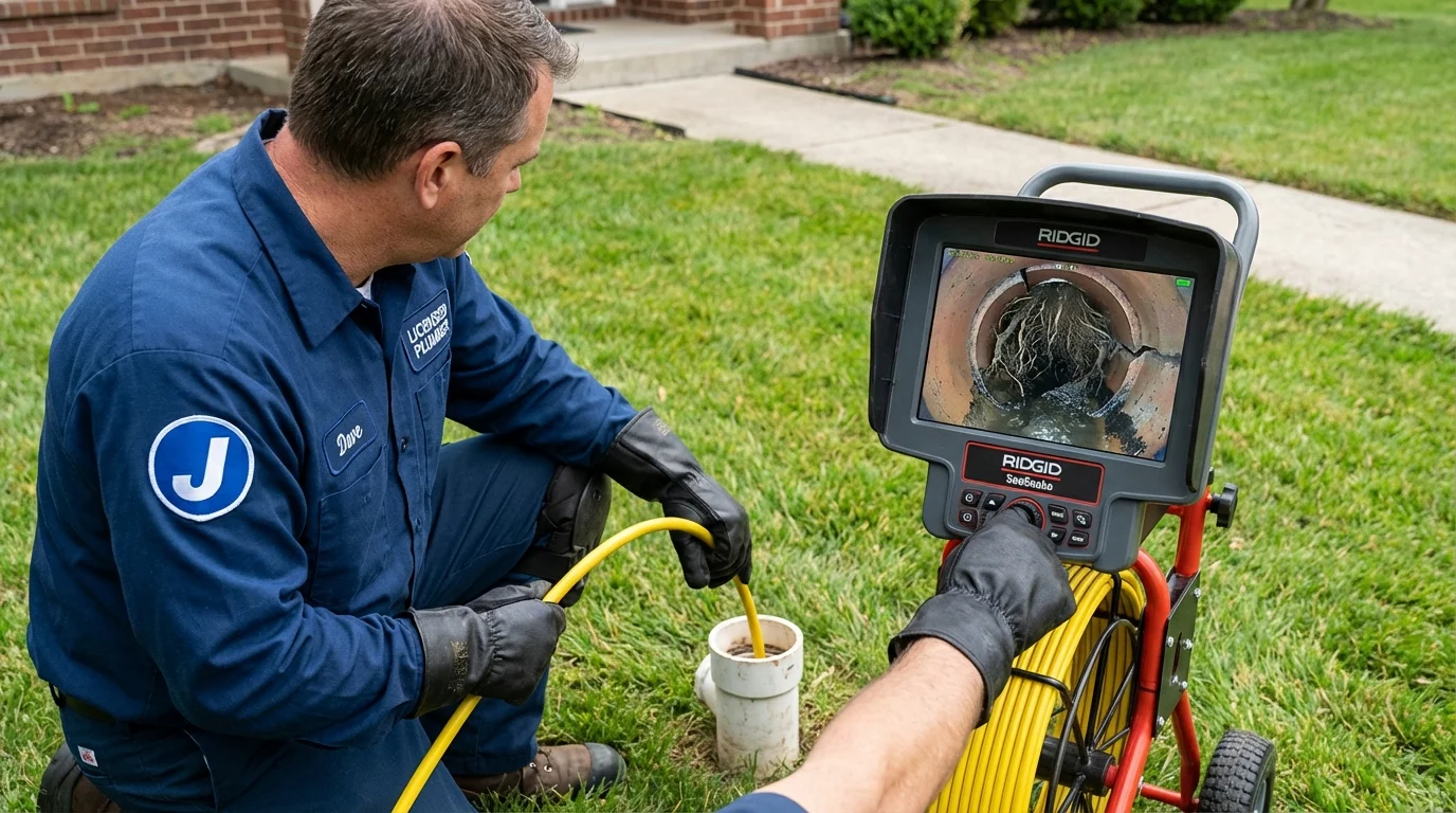 Sewer camera inspection being performed by Johns Plumbing LLC in Largo